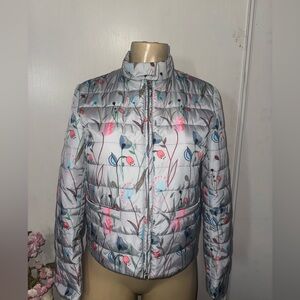 Miu Miu Colorful Quilted Jacket with Silver Zipper